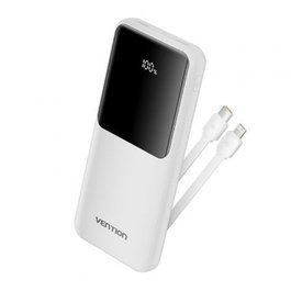Vention Powerbank 10000mAh FHOW0 22.5W Blanca con cable USB-C y Lightning Blanco